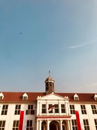 Low angle view of building against clear sky