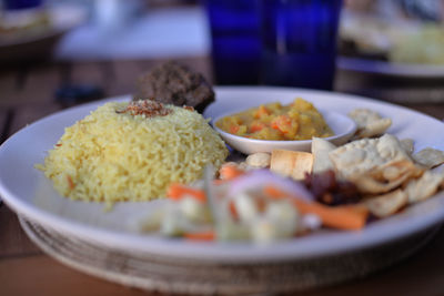 Close-up of food in plate