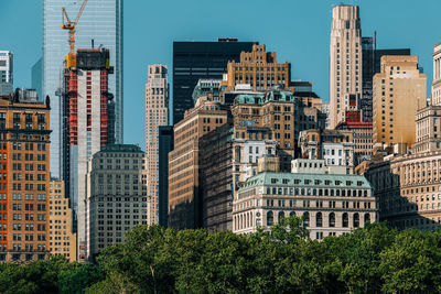 Buildings against sky in city