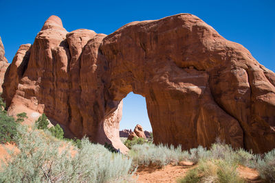 Rock formations in a canyon