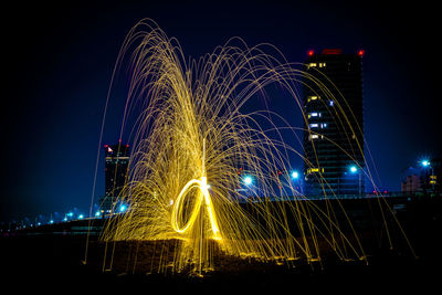 Light trails at night