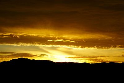 Scenic view of dramatic sky during sunset