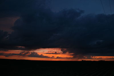 Scenic view of landscape against cloudy sky