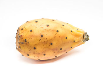 High angle view of lemon against white background