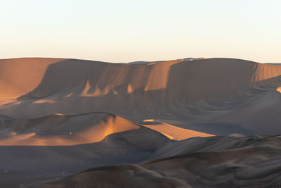 View from nature and landscapes of dasht e lut or sahara desert at sunset. middle east desert