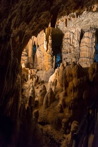 Rock formations in cave