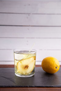 Close-up of drink on table