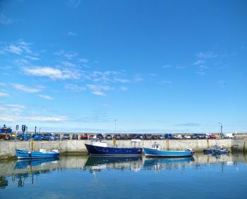 Boats in sea