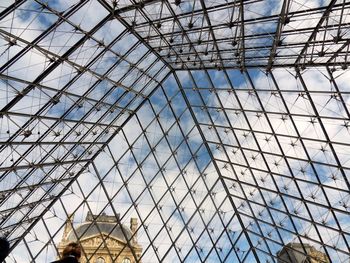 Low angle view of glass building