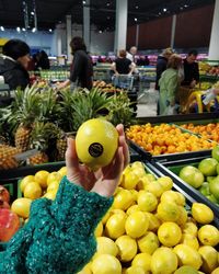 Fruits for sale at market stall