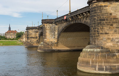 Bridge over river in city