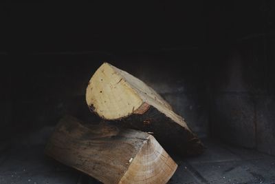 Close-up of logs