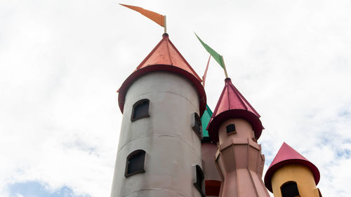 Low angle view of traditional building against sky