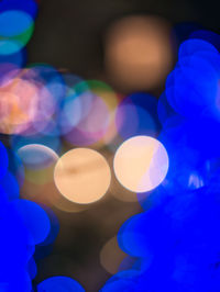 Defocused image of illuminated lights