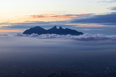 Scenic view of cloudscape during sunset