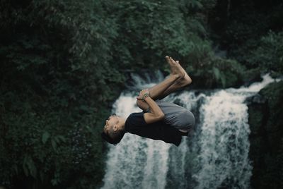 Man in a forest