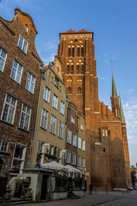Low angle view of buildings against sky