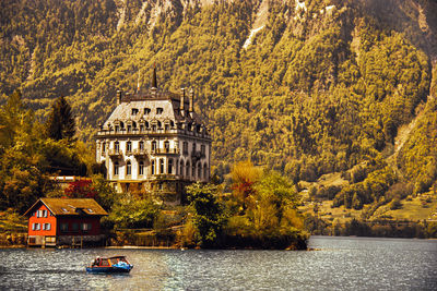 View of building by lake