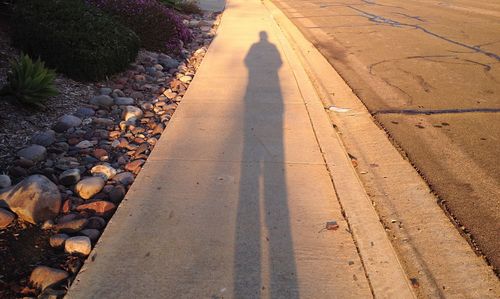 Shadow of man on ground