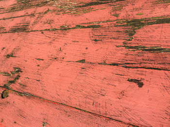 Full frame shot of old wooden table