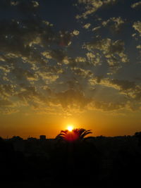 Silhouette of sky at sunset