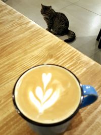 Close-up of coffee on table