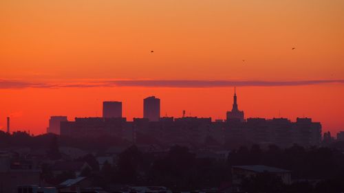 Cityscape at sunset