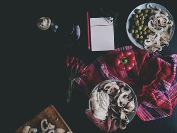 Close-up of flowers on table