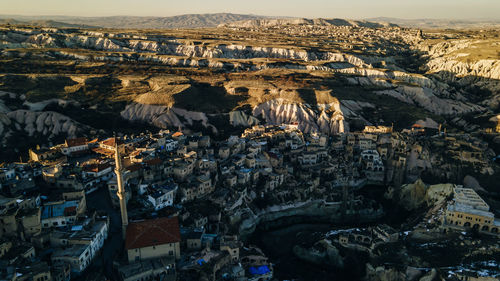 High angle view of city