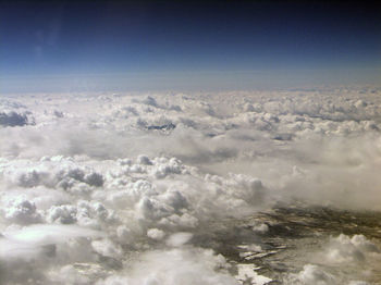 Aerial view of clouds against sky