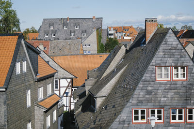 Residential buildings against sky