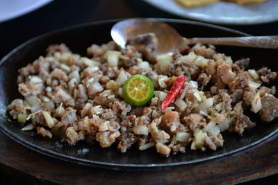 Close-up of food in plate