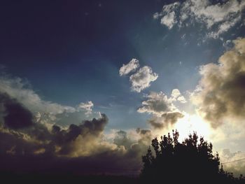 Low angle view of cloudy sky