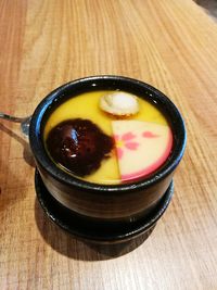 Close-up of soup in bowl