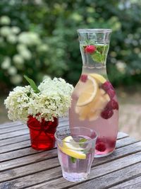 Tea on glass table