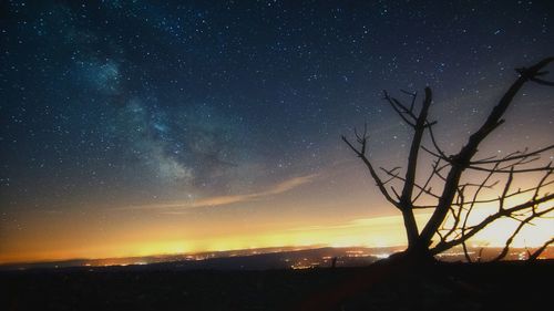 Scenic view of star field at night