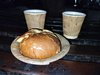 Close-up of coffee on table