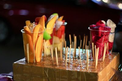 Close-up of drink on table