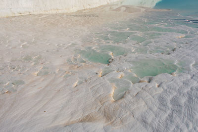 High angle view of beach