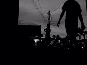 Silhouette of man