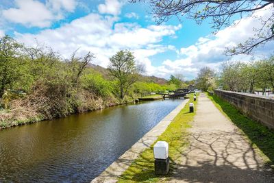 Scenic view of river against sky