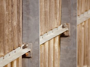 Close-up of wooden door