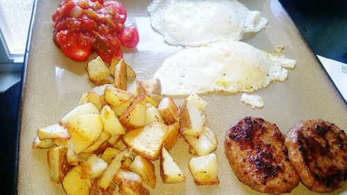 Close-up of served food