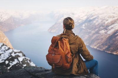 Man standing on mountain