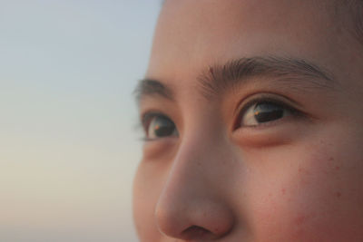 Close-up portrait of teenage girl