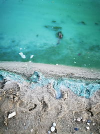 High angle view of beach