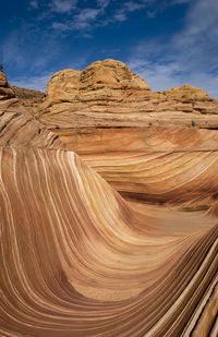 View of rock formations the wave,arizona