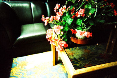 Close-up of vase on table at home