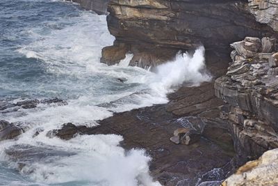 Rock formations in sea