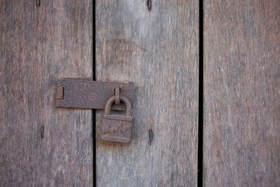 Close-up of old wooden door